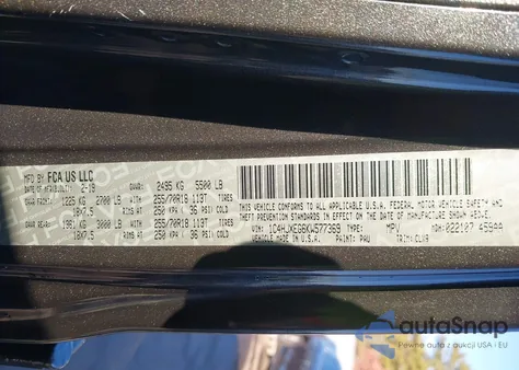 2019 Jeep Wrangler Unlimited Sahara 4X4 z USA, uszkodzony, nr VIN 1C4HJXEG6KW577369